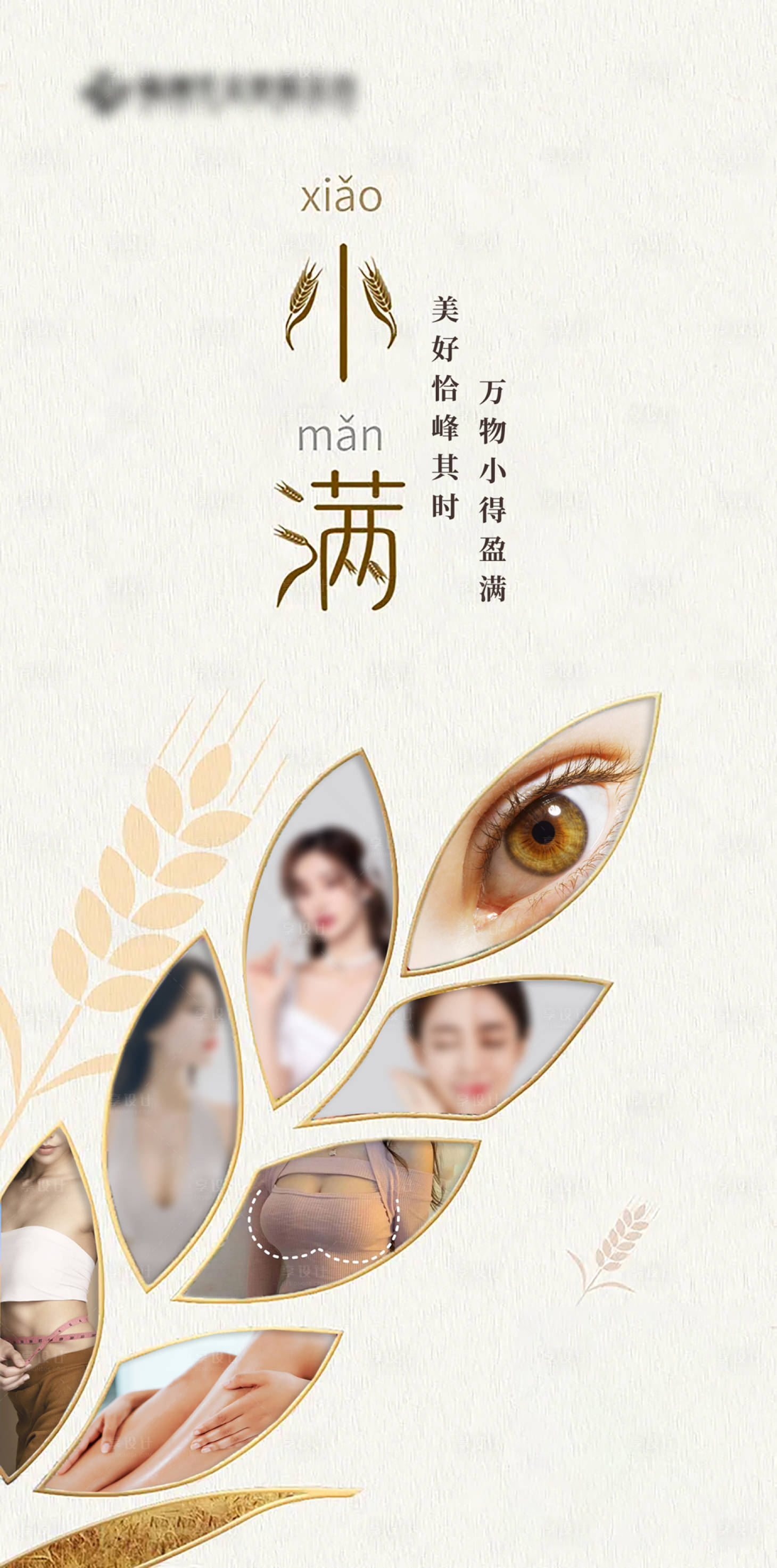 源文件下載【享設計】搜索編號：99710015032863253【醫美小滿海報】