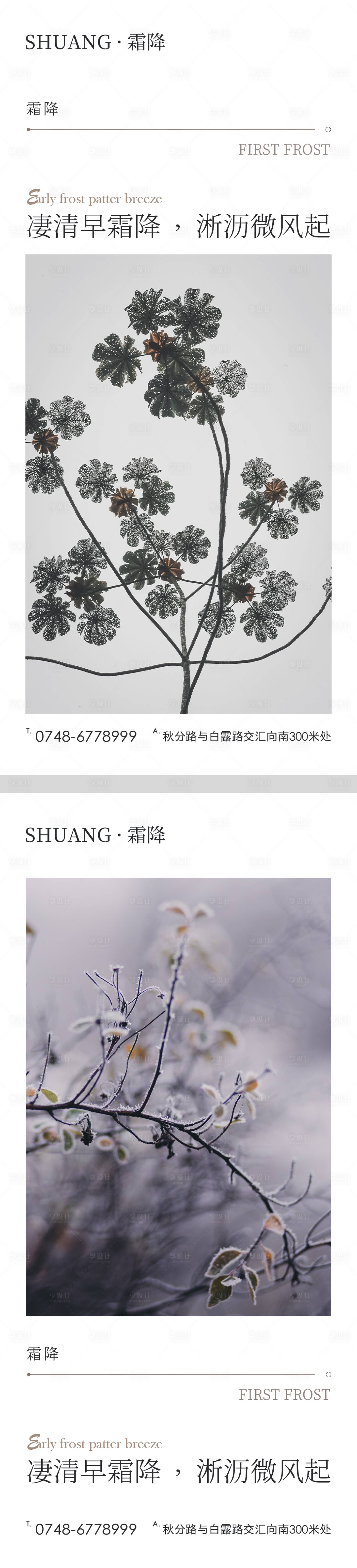 源文件下载【享设计】搜索编号：45760014987997282【霜降节气系列海报】