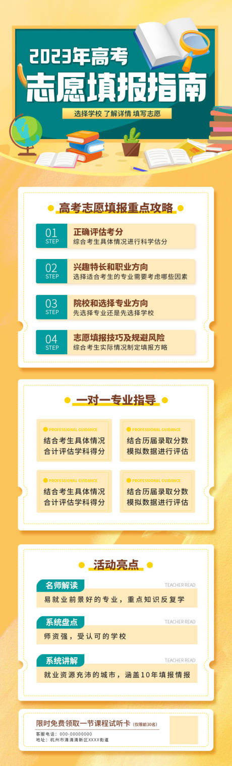 源文件下载【志愿填报指南海报长图】编号：19130014776008689