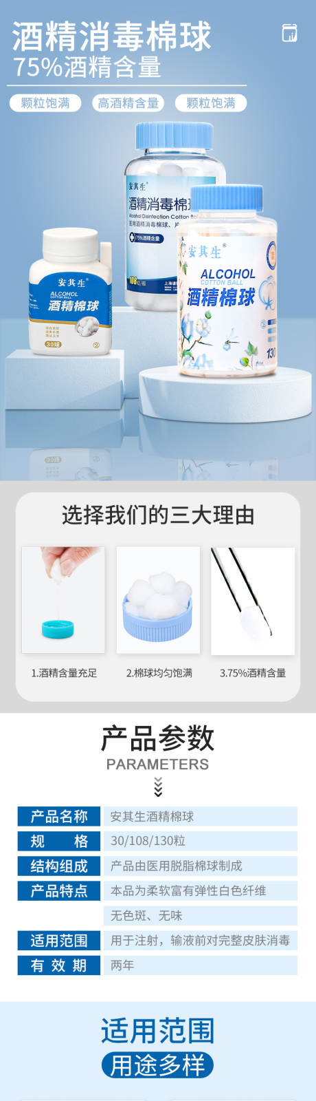 源文件下载【安其生酒精消毒棉球详情页】编号：23500014553423282