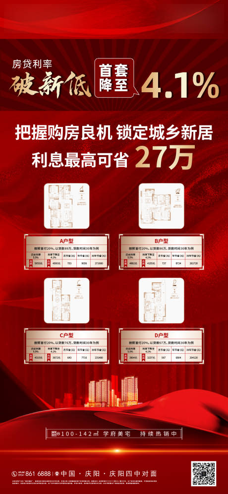 源文件下载【地产利率海报】编号：73140014606411768