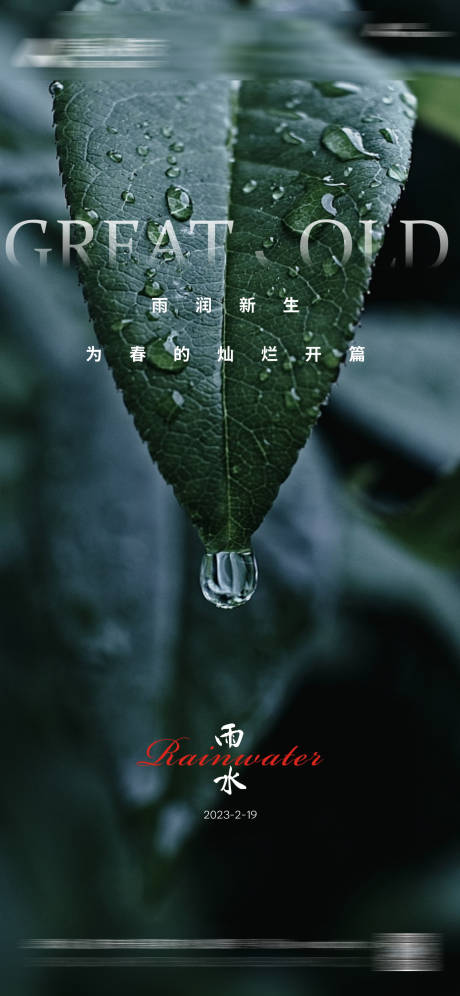 源文件下载【雨水节气刷屏海报】编号：72650014508349880
