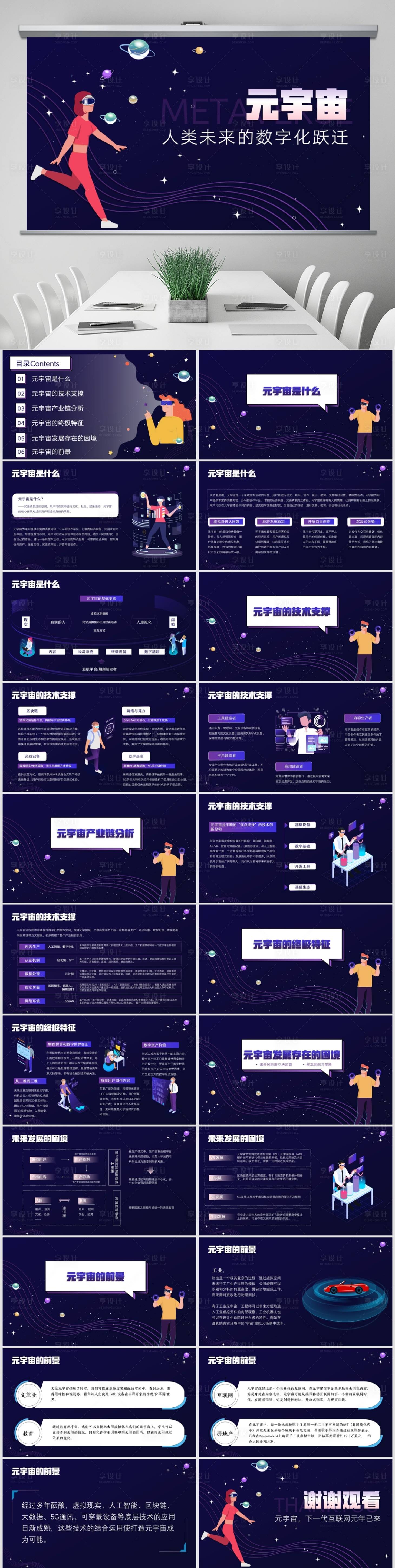 源文件下载【享设计】搜索编号：50630014576253125【元宇宙科技风PPT】