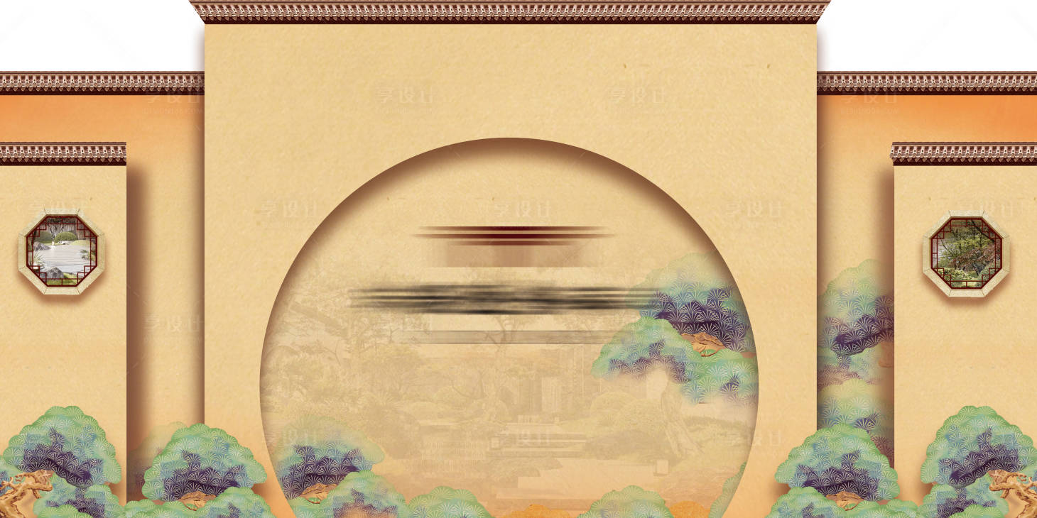 源文件下載【享設(shè)計(jì)】搜索編號(hào)：96710015007718975【異形古風(fēng)屏風(fēng)拍照背景墻】