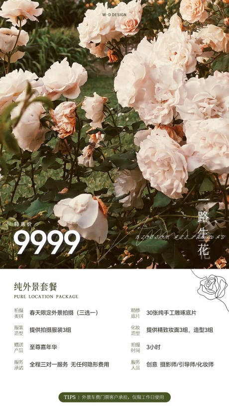 源文件下载【享设计】搜索编号：62750014754145442【拍摄套餐价格花海报】