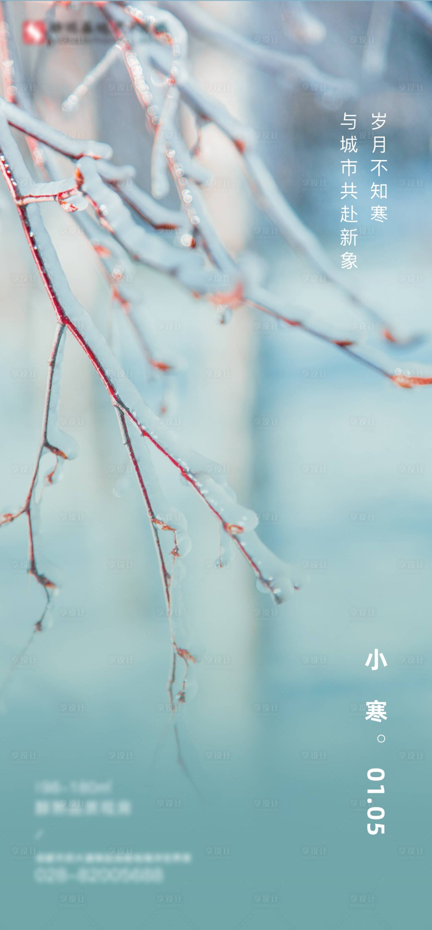 源文件下载【享设计】搜索编号：35980014943713265【小寒海报】