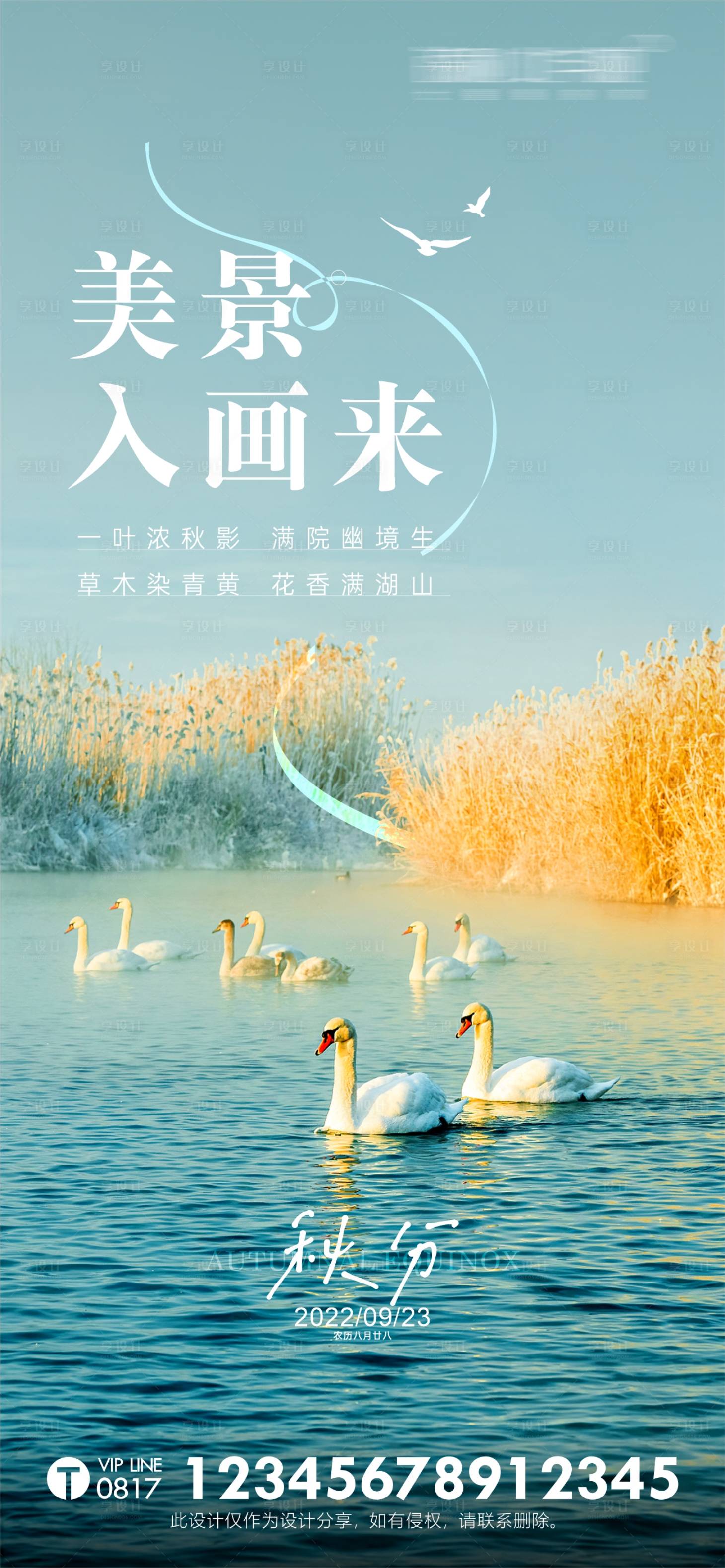 源文件下载【秋分节气单图海报】编号：34590014758451744