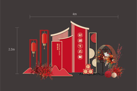 源文件下载【享设计】搜索编号：91710014426669806【房地产国风美陈DP点 】