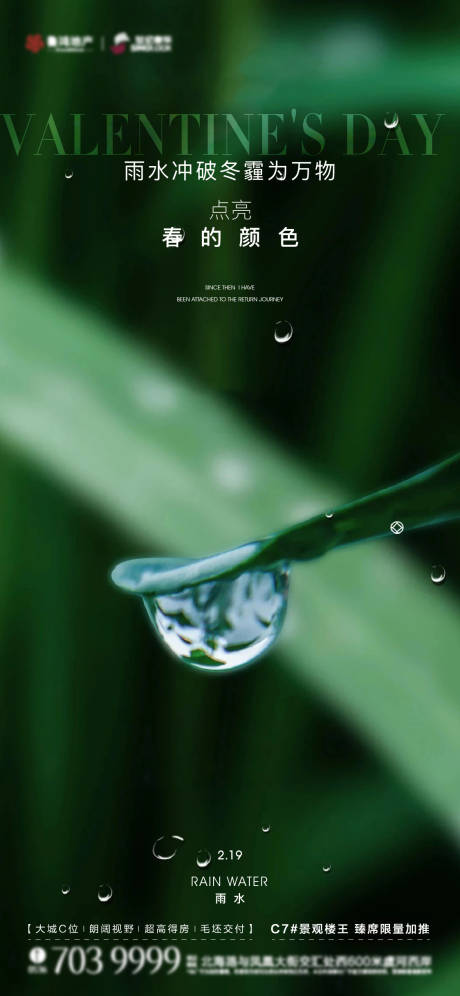 源文件下载【雨水节气海报】编号：28510014718553008