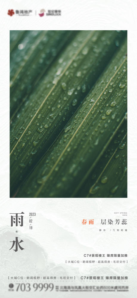 源文件下载【雨水节气海报】编号：35990014718725398
