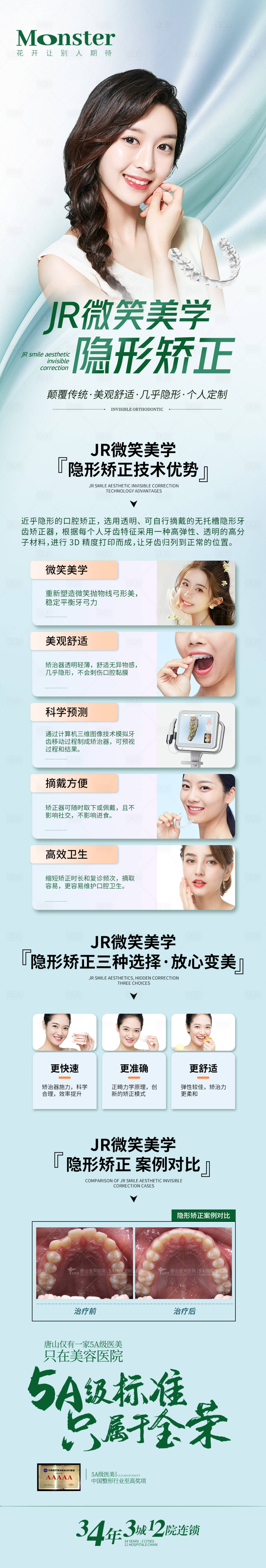 源文件下載【享設計】搜索編號：67290014814275078【醫美隱形矯正專題設計】