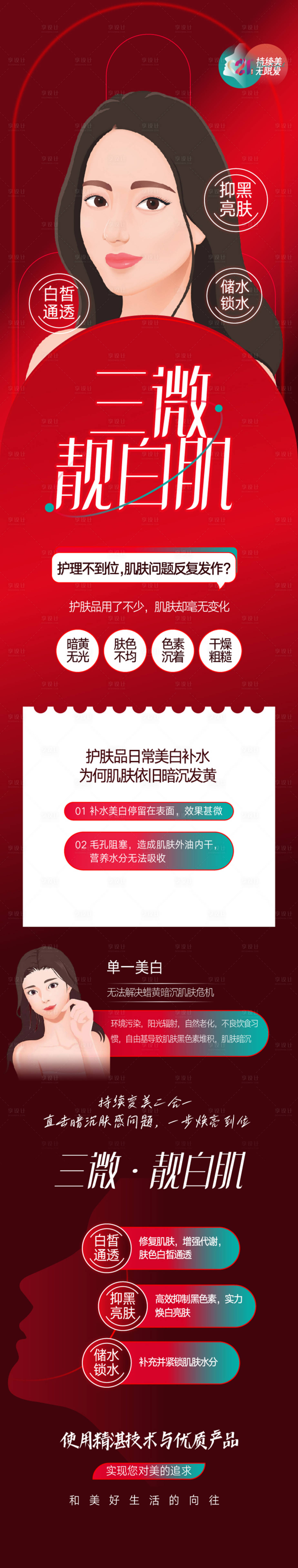源文件下载【享设计】搜索编号：25440015293981450【皮肤美容海报长图设计】