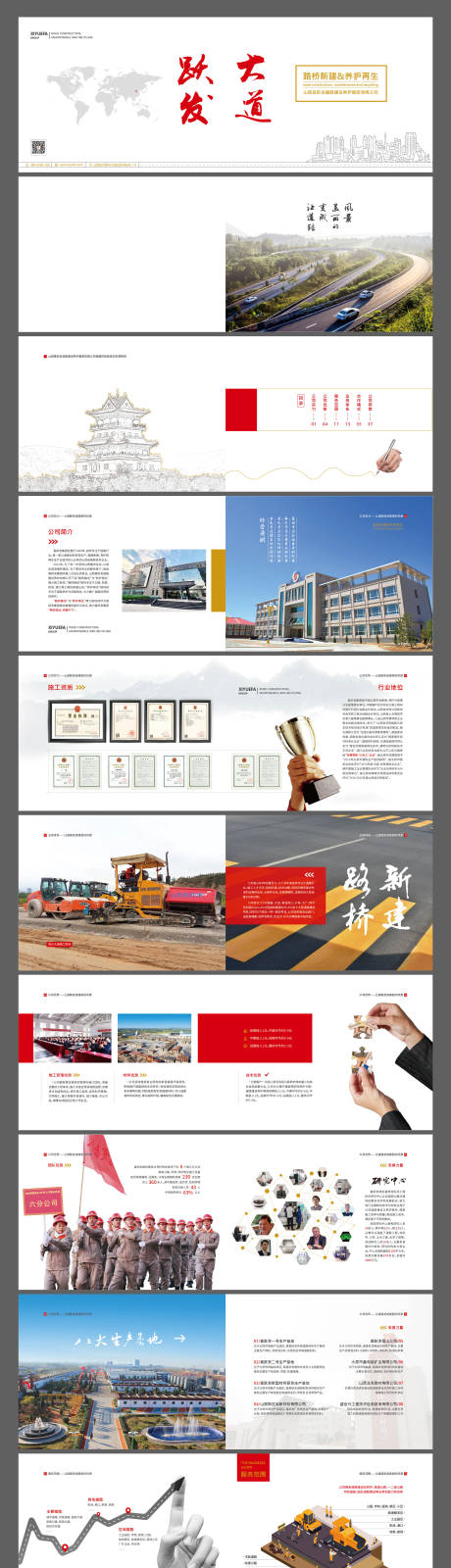 源文件下载【道路建设宣传画册】编号：80060015760087973