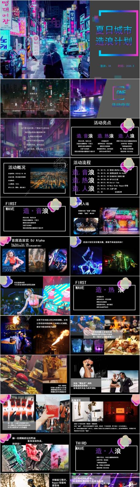 源文件下载【地产夏日城市造浪趴活动方案PPT】编号：58300015740309429