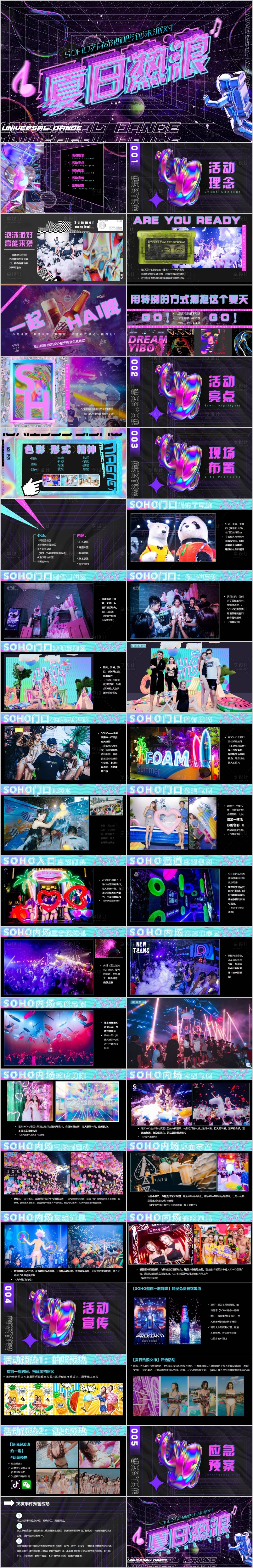 源文件下载【享设计】搜索编号：92540015740469969【酒吧泡沫派对夏日热浪主题活动方案PP】