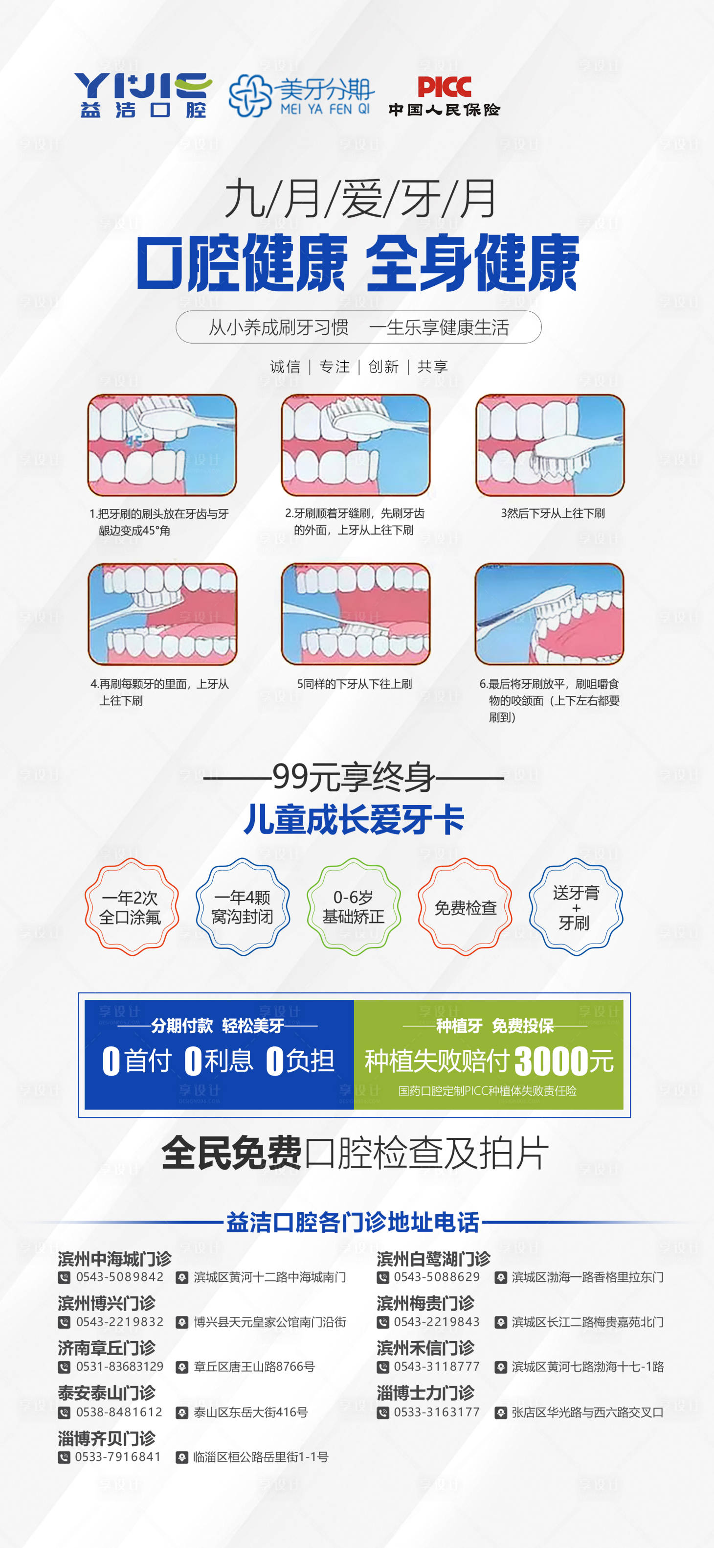 源文件下载【享设计】搜索编号：73690015386035052【儿童口腔健康海报】