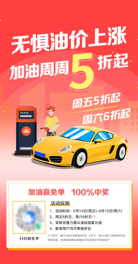 源文件下载【加油站朋友圈裂变海报】编号：71060015444247815