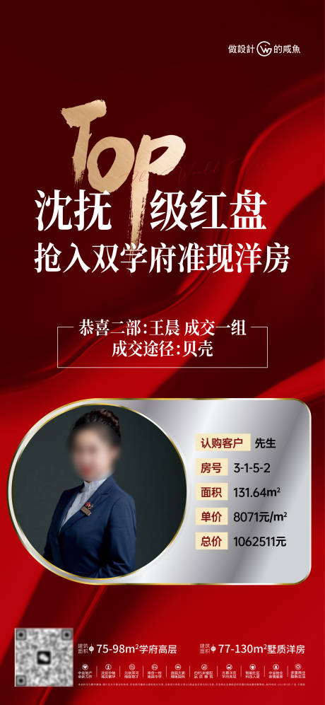 源文件下载【房地产喜报销冠海报】编号：69650015417984829