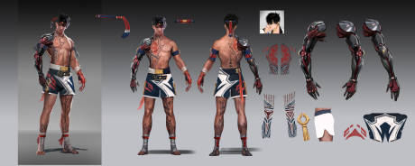 编号：20230312021634122【享设计】源文件下载-泰拳游戏人物角色设计