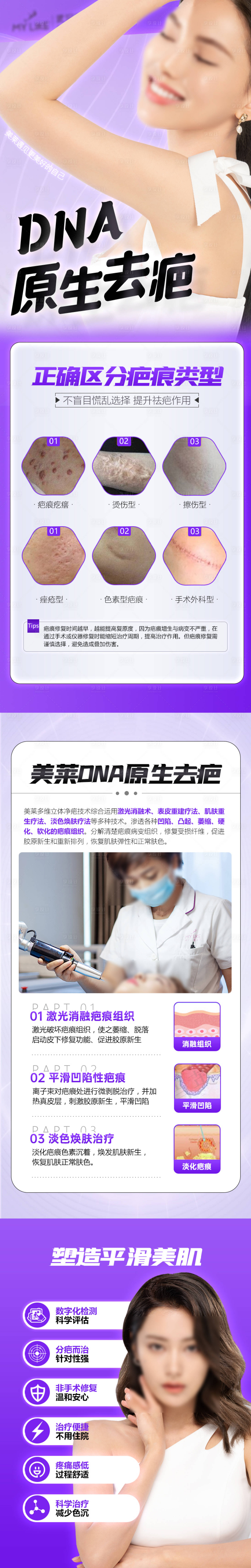 源文件下載【享設計】搜索編號：52730015737335962【醫美DNA祛疤詳情頁】