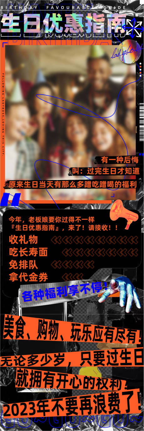 源文件下載【生日薅羊毛指南長圖海報】編號：48780015256995503