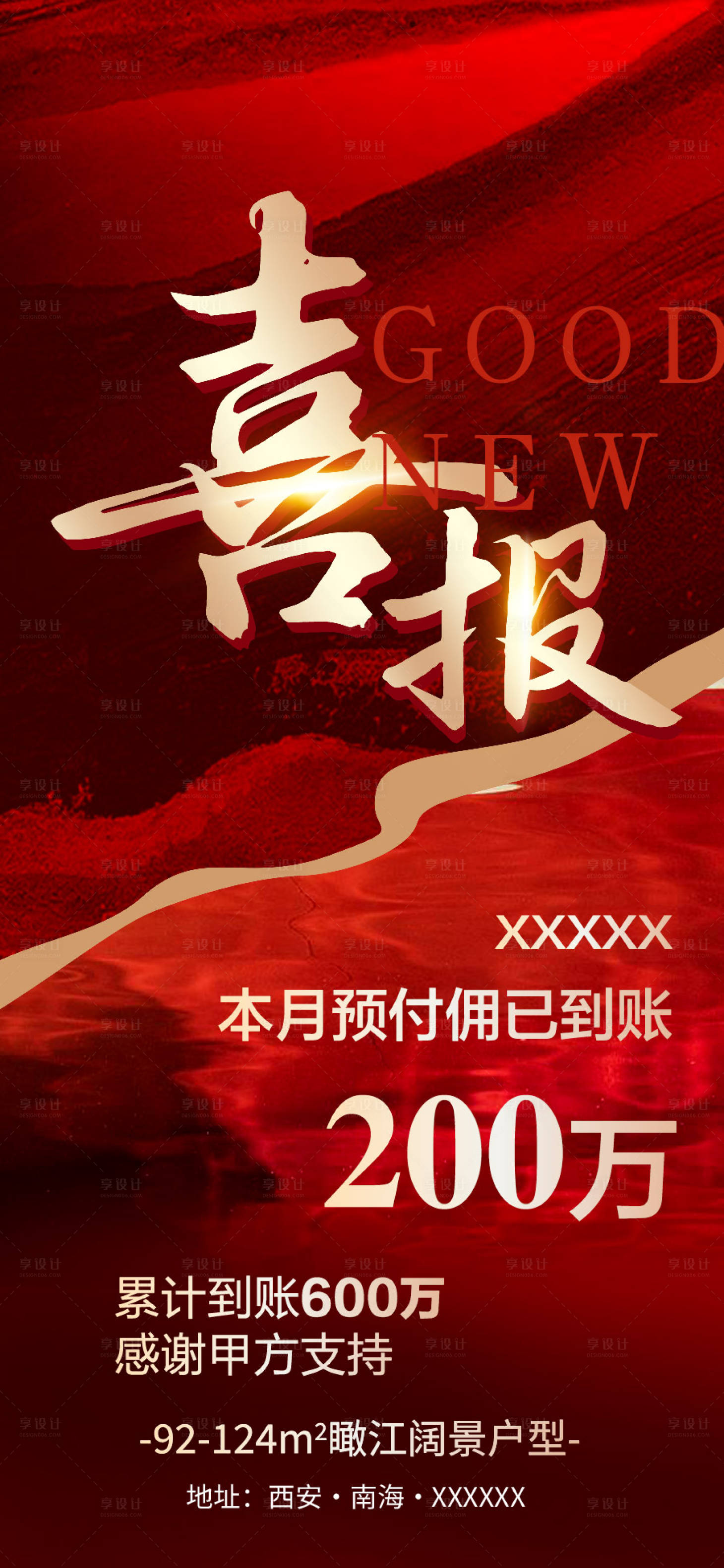 源文件下载【享设计】搜索编号：73190015726053747【业绩喜报海报】