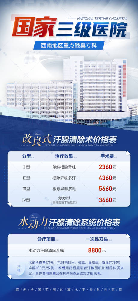 源文件下载【享设计】搜索编号：96090015116682502【国际化医院治疗价格表医疗海报】