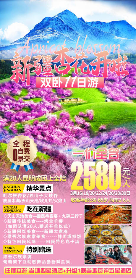 源文件下載【享設計】搜索編號：50660015085973920【新疆杏花旅游海報】