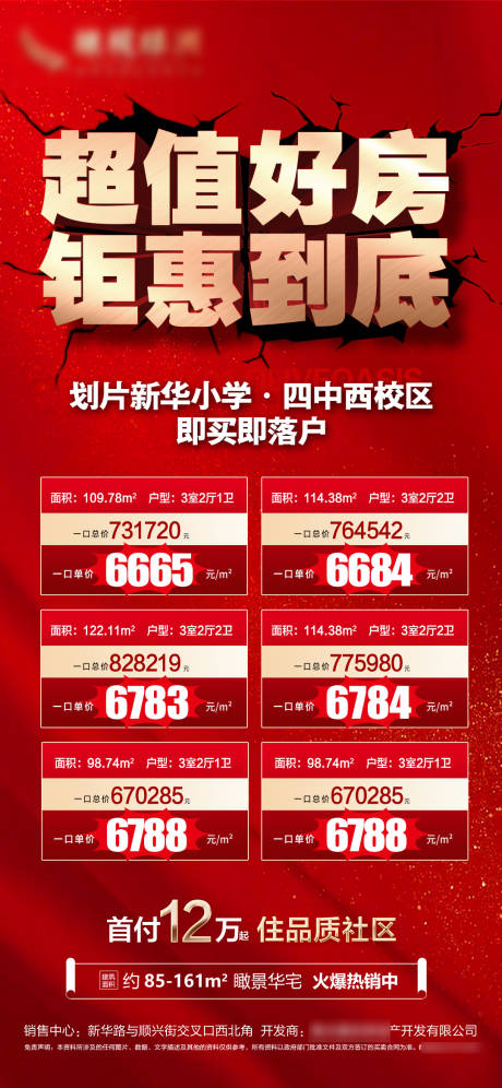 源文件下載【地產紅金特價房海報】編號：23320015488136127