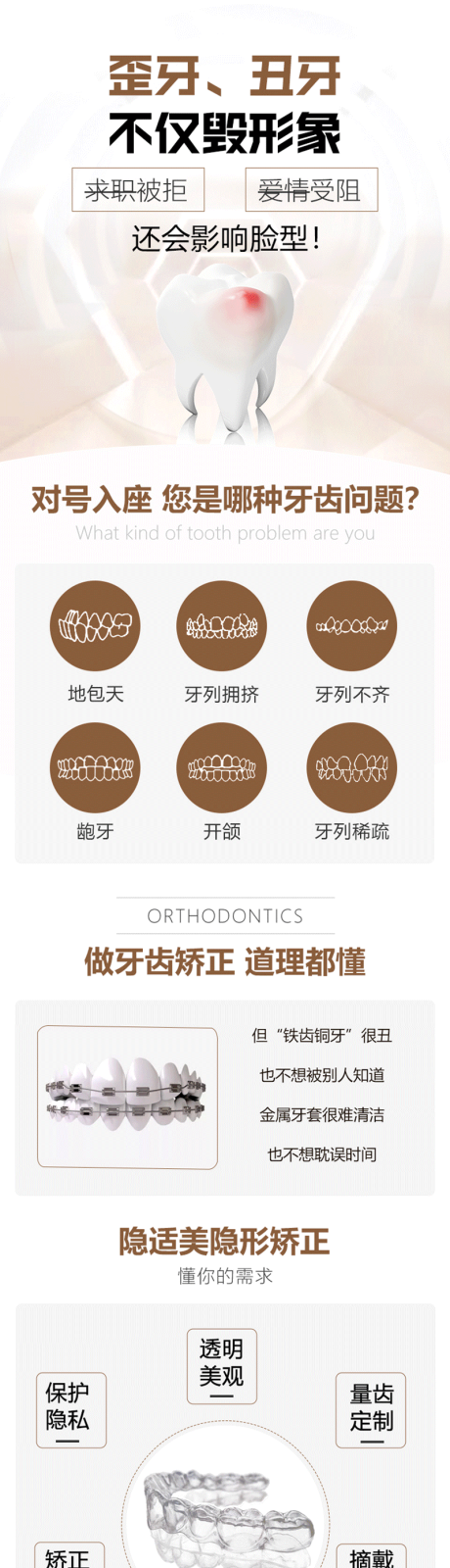 源文件下载【享设计】搜索编号：57030015548222455【医疗口腔牙齿矫正隐适美长图专题设计】