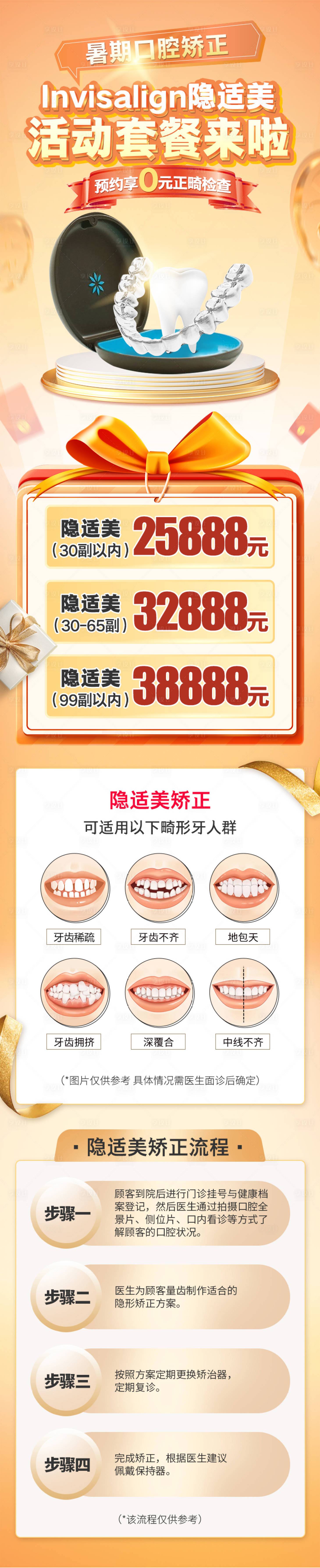 源文件下载【享设计】搜索编号：80360015183423328【医疗口腔牙齿矫正长图海报】