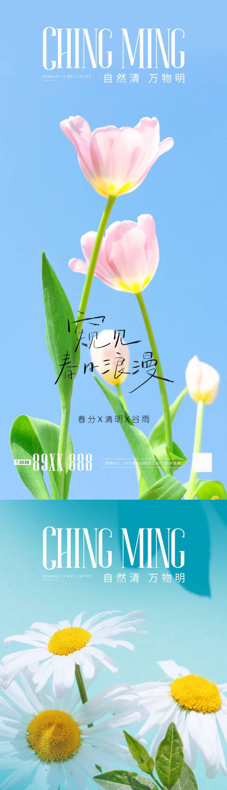 源文件下载【春分清明谷雨节气海报】编号：98150015747539142