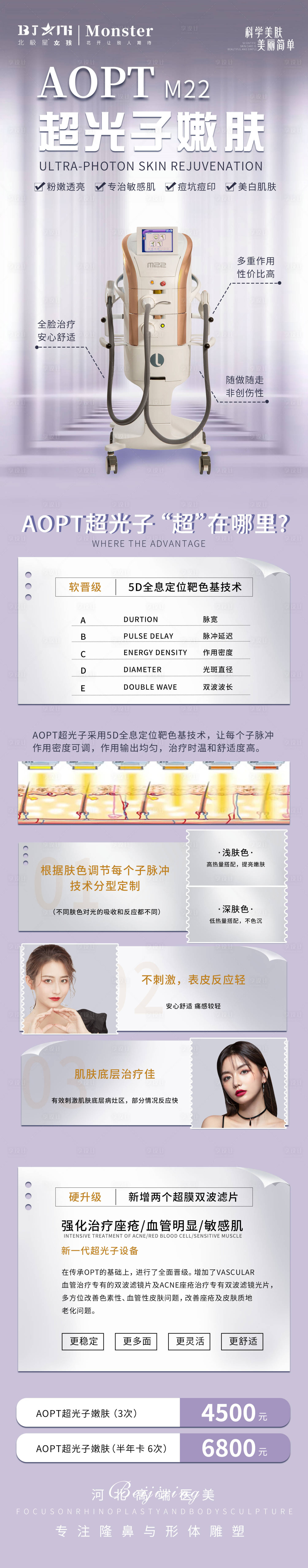 源文件下载【享设计】搜索编号：62490015211262122【医美整形超光子嫩肤海报宣传】
