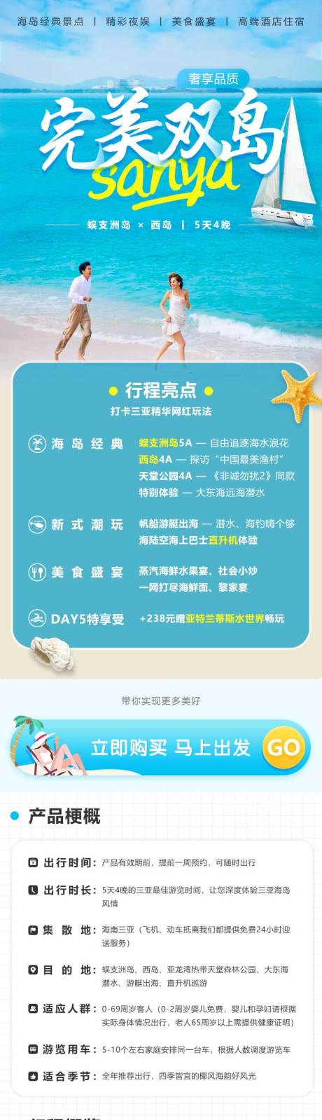 源文件下载【完美双岛旅游长图海报】编号：78010015374185302