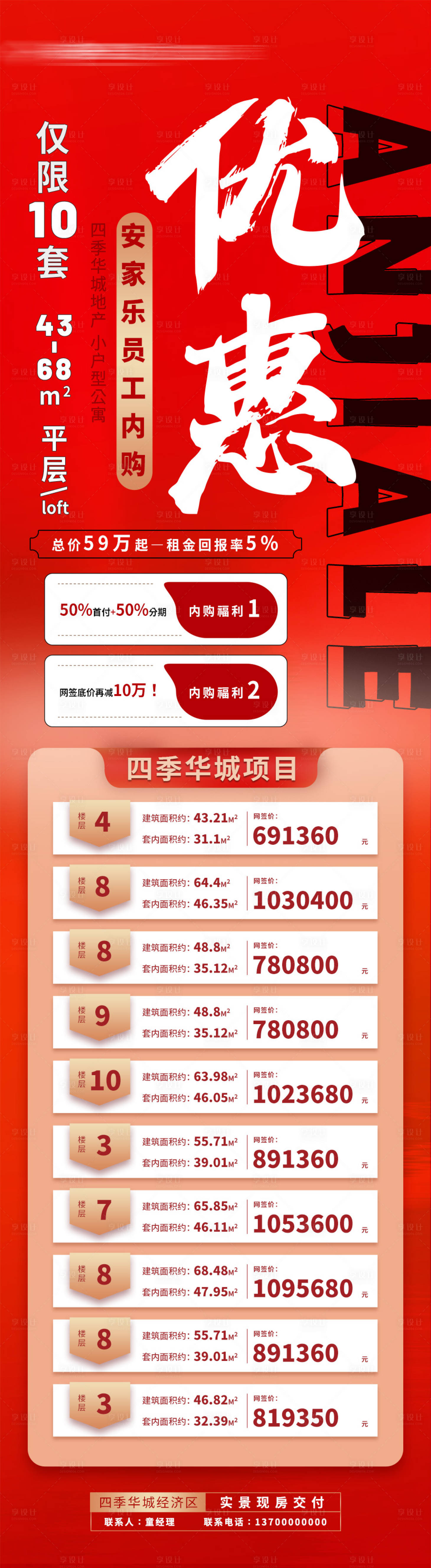 源文件下载【地产特价房促销海报】编号：63890015367871875