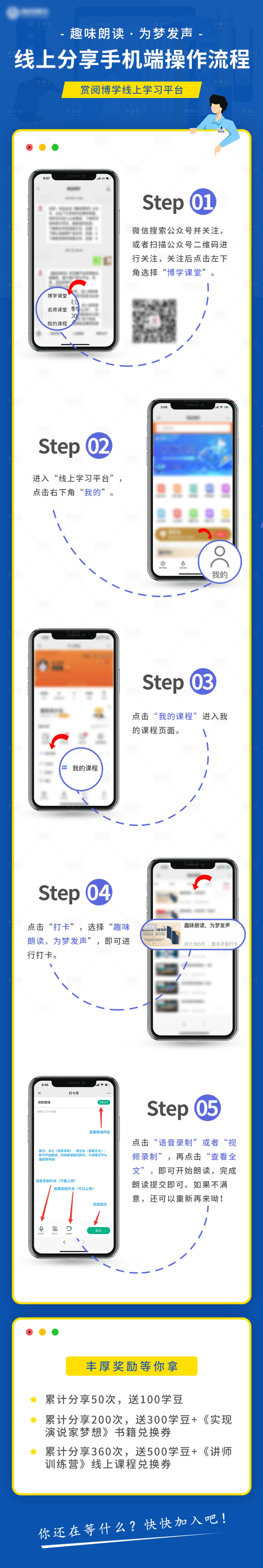 源文件下载【享设计】搜索编号：26510015090949796【朗读活动详情流程图】