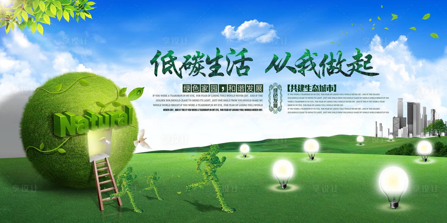 源文件下載【享設計】搜索編號：95400015245114935【保護環(huán)境活動展板】