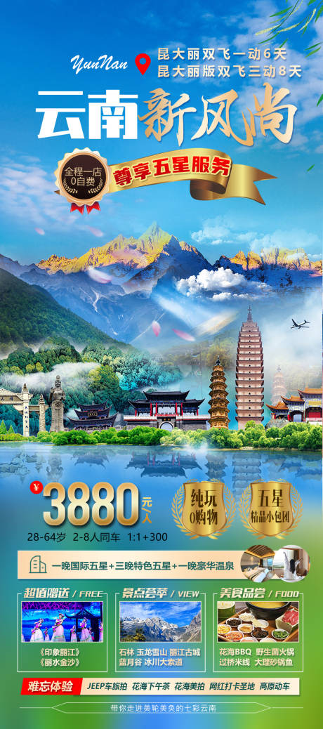 源文件下载【云南新风尚旅游海报】编号：57250015471397649