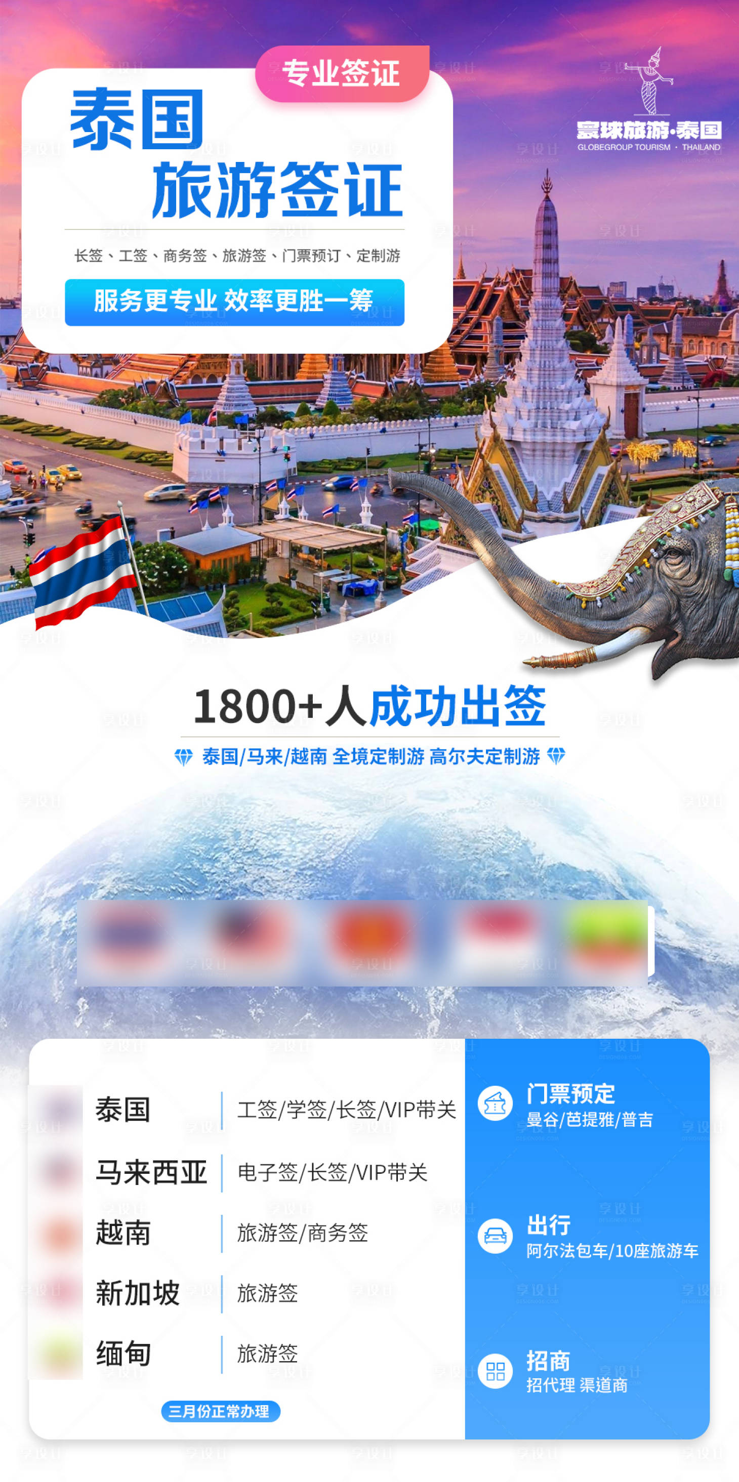 源文件下載【享設計】搜索編號：11530015433517341【簽證推廣旅游海報】