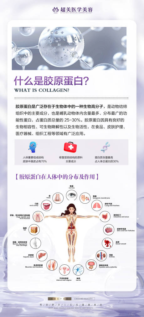 源文件下载【胶原蛋白科普医美简约海报】编号：22120015343812164