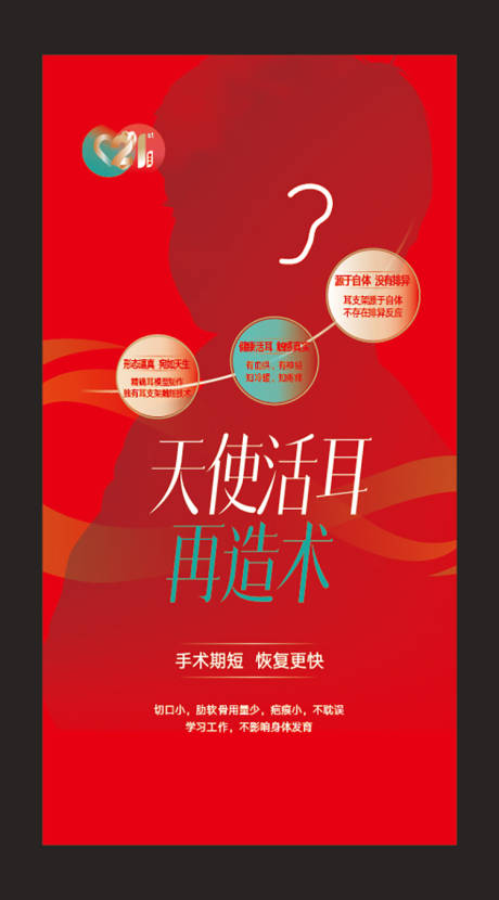 源文件下載【享設計】搜索編號：13670015515568313【耳整形修復海報】