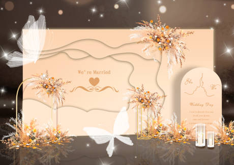 源文件下載【溫馨婚禮活動(dòng)展板】編號(hào)：88890015207664142