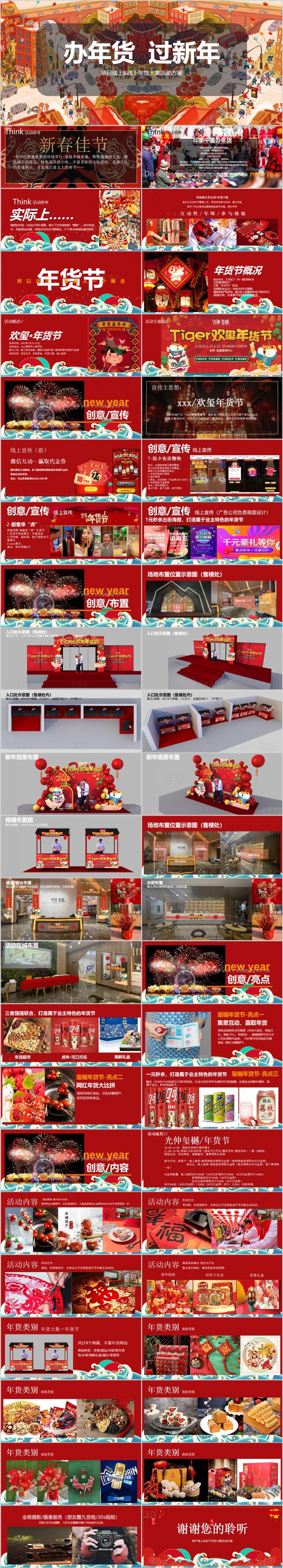 源文件下載【享設計】搜索編號：84970015474171758【地產線上線下年貨大集主題活動PPT】