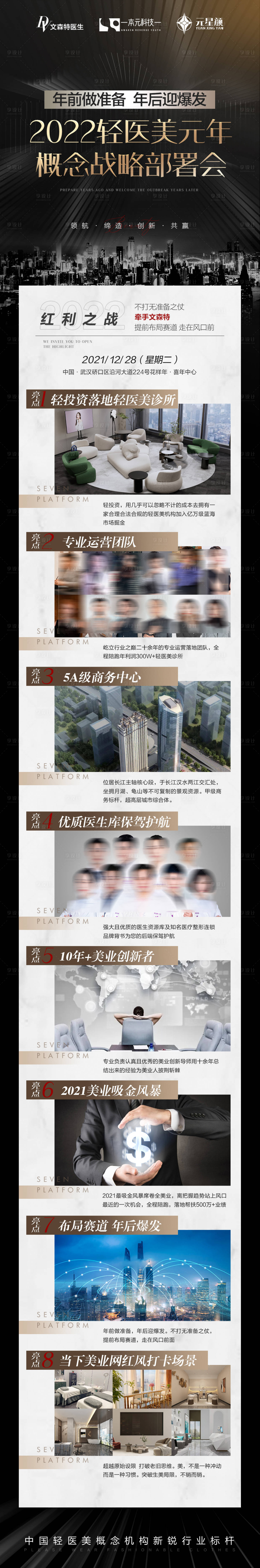 源文件下载【享设计】搜索编号：89410015716832948【医美会议黑金长图海报】