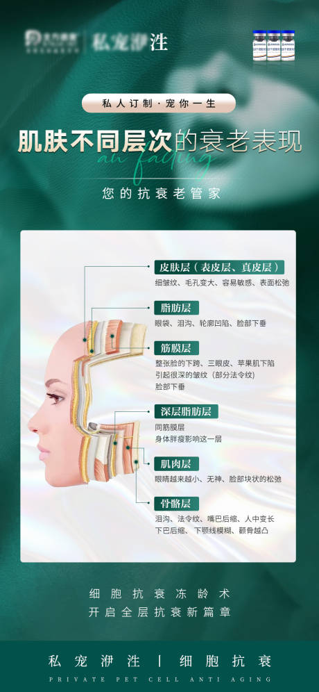 源文件下載【醫(yī)美細(xì)胞衰老海報(bào)】編號：63290015469181149