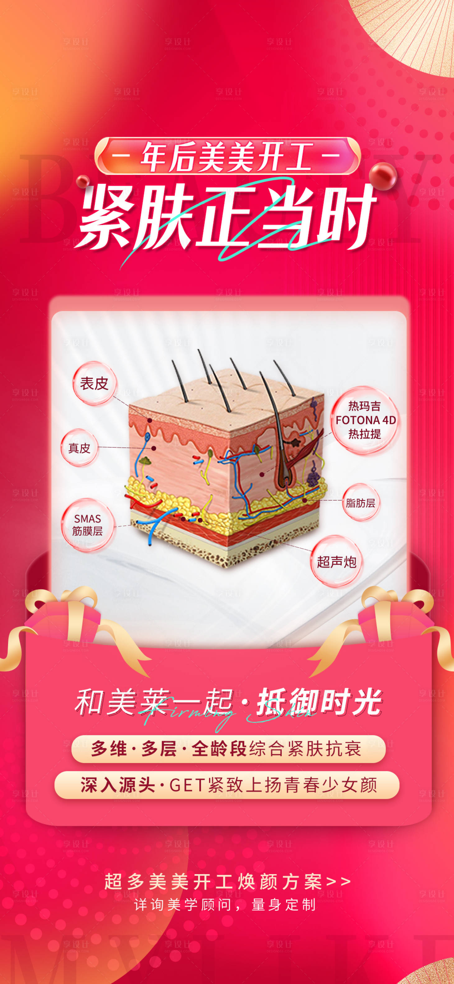 源文件下載【享設(shè)計(jì)】搜索編號(hào)：52020015077611243【醫(yī)美皮膚層次海報(bào)】