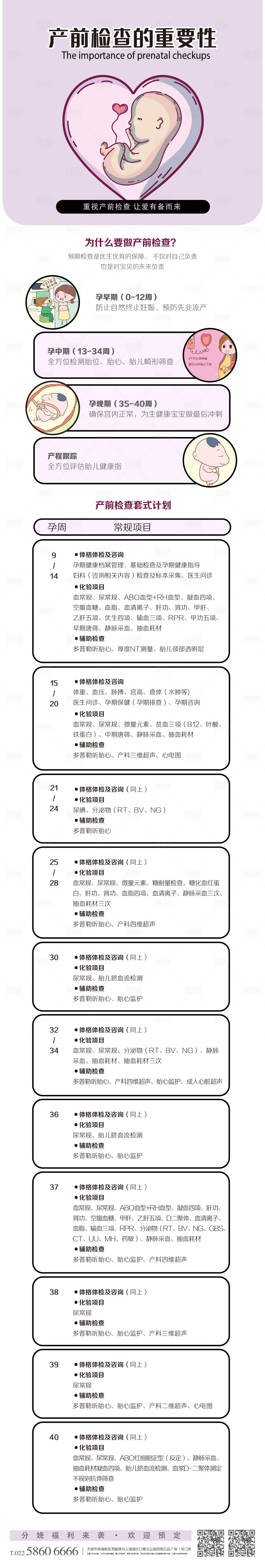 源文件下載【享設計】搜索編號：89320015132072157【產前檢查的重要性科普海報長圖】