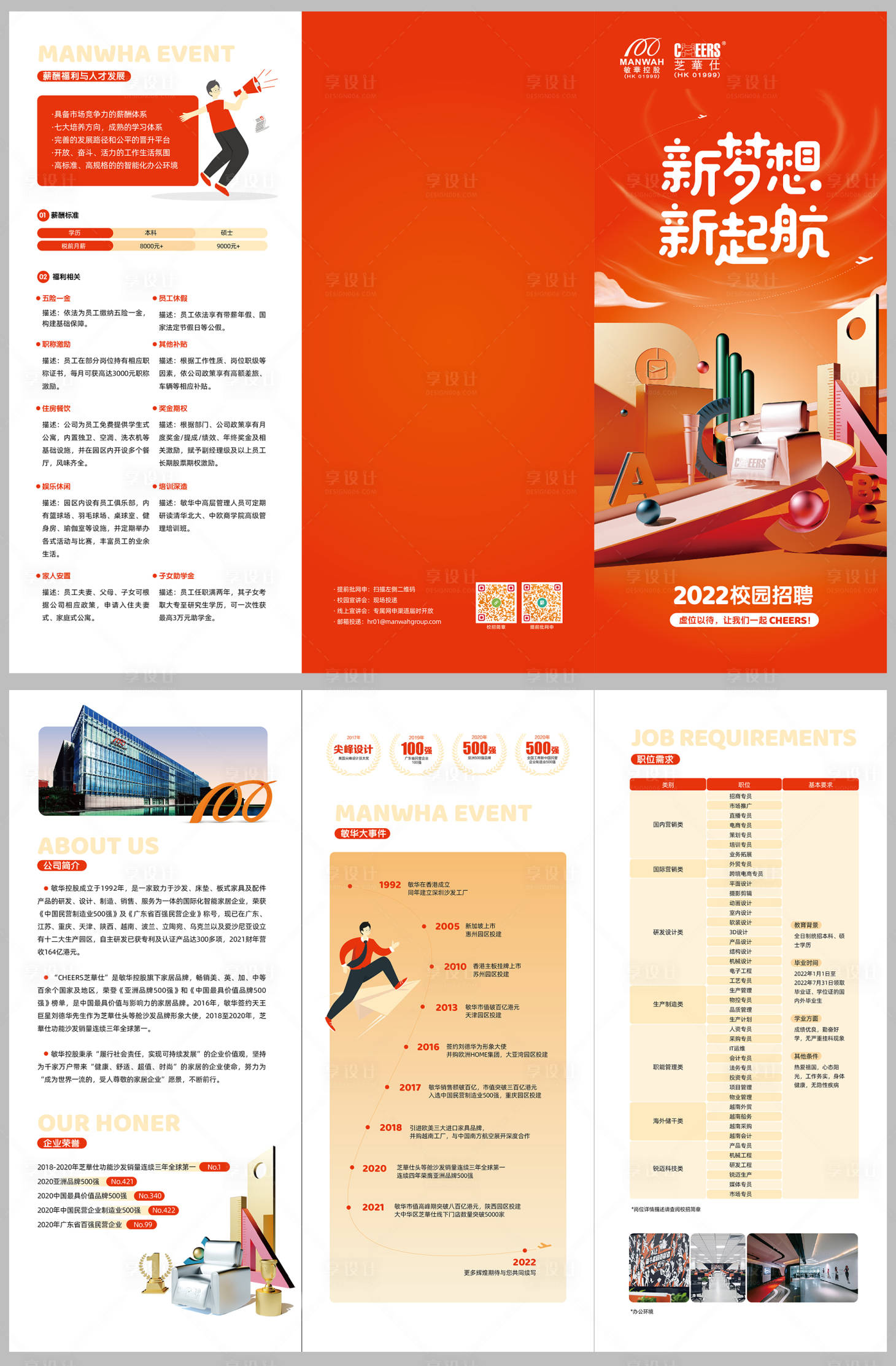 源文件下载【享设计】搜索编号：69030015509229225【校园招聘三折页】