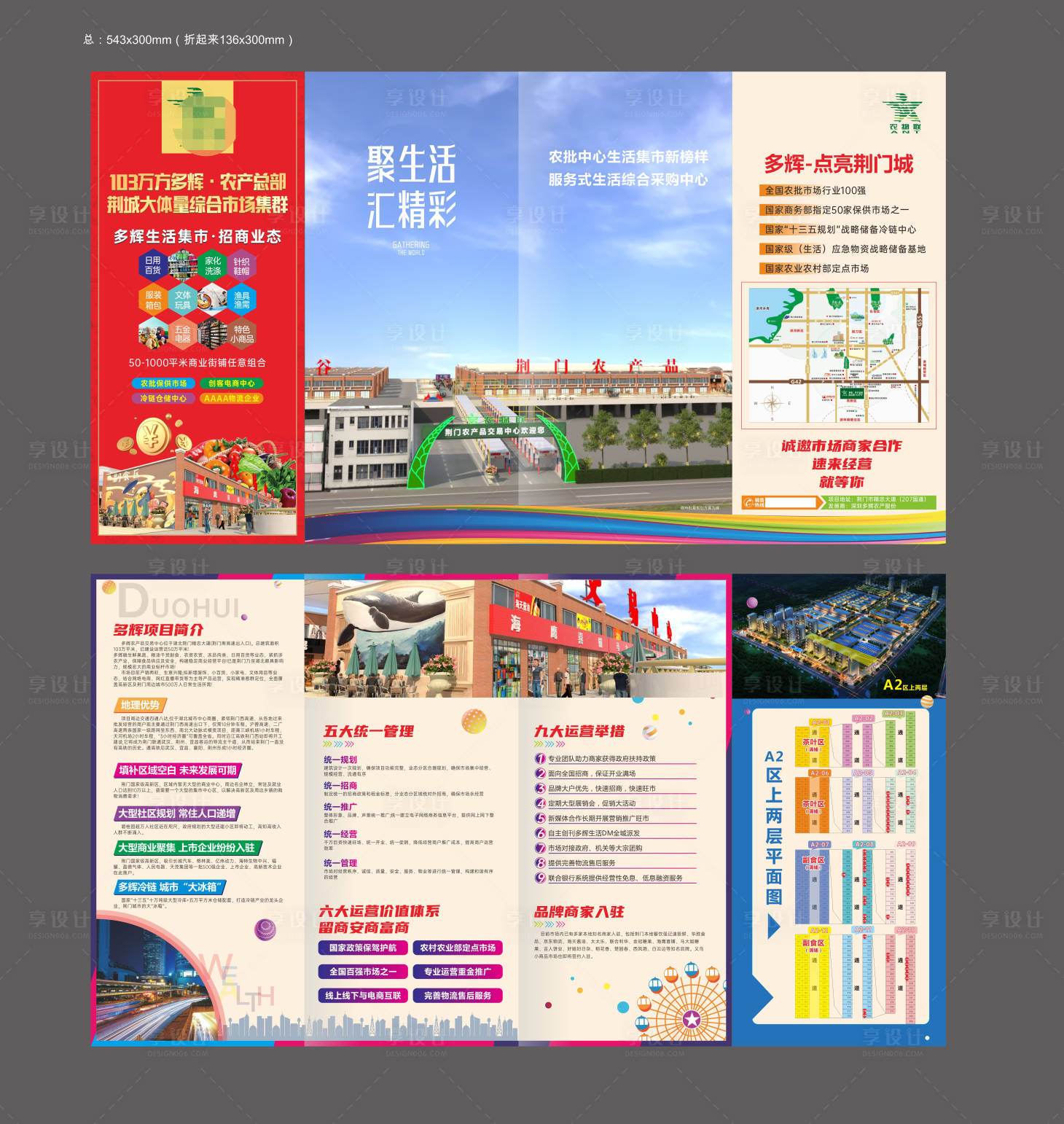 源文件下载【农贸市场招商折页】编号：35600015115667587