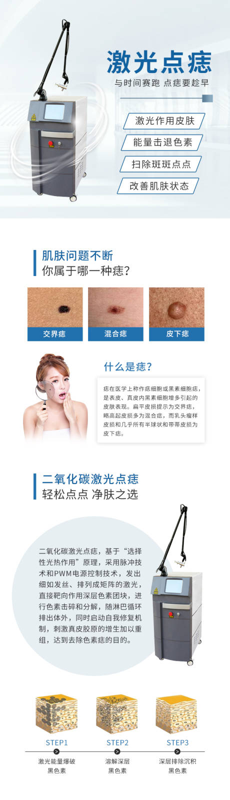 源文件下载【激光点痣长图海报】编号：74050015529292148